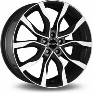 MAK Highlands Black Machined Face 9.5x21 5/120 ET49 B72.6