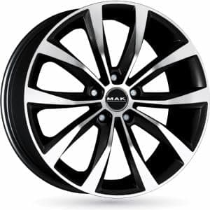 MAK Wolf Black Machined Face 6.5x16 5/105 ET39 B56.6
