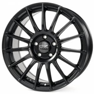 OZ Superturismo LM Matt Black Silver Lettering 7.5x17 4/100 ET35 B68