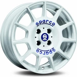Sparco Terra White Blue Lettering 7x16 4/100 ET37 B63.3